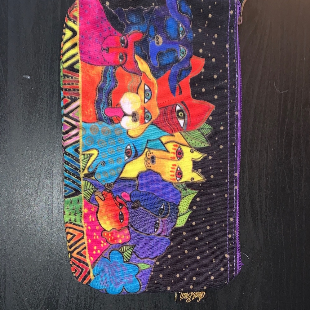 Laurel Burch Multicolor Animal Design Pouch